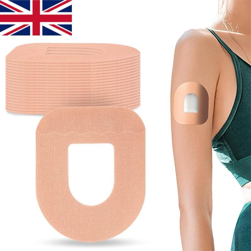 

20шт. Водонепроницаемые клейкие пластыри для сенсорной крышки, наклейка для глюкометра Omnipod 5 бежевый