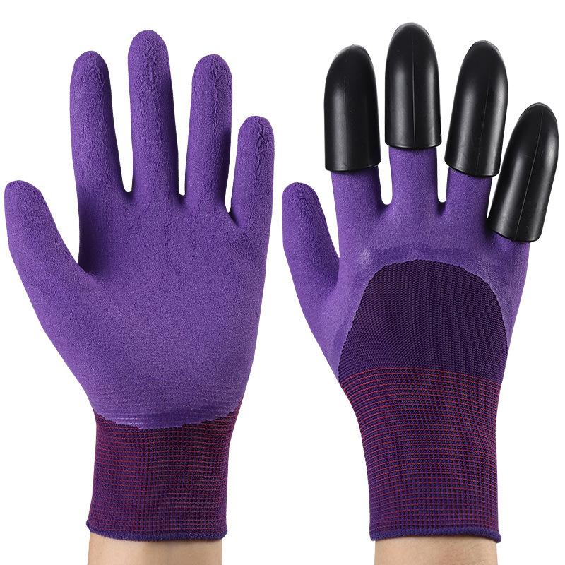 1 Pair Work Gloves Garden Gloves With Claws for Women And Men Both Hands Gardening Garden Glove Yard Work Safe Glove for Digging
