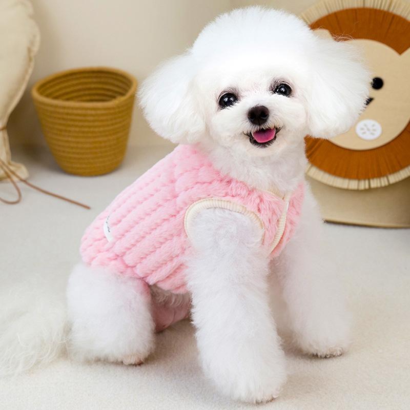 Soft Plush Dog Clothes Winter Warm Pet Clothes for Small Medium Dogs Chihuahua Yorkie Costume Cute Puppy Vest Dog Accessories