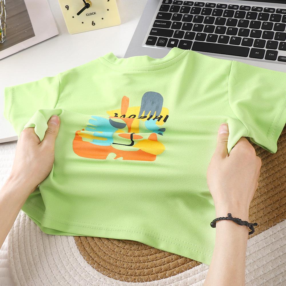 Summer Children's Simple T-shirt Boys' Outerwear Girls' Breathable Children's Top