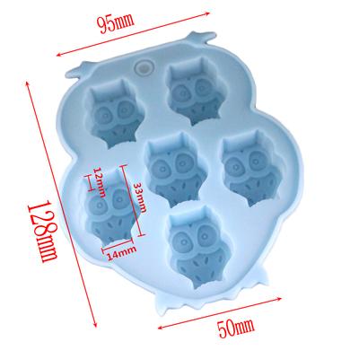 1PCS 6 löcher 3D Eule silikon form, Der einen kuchen Eis Tablett Schokolade Form Fondant Form Kuchen Dekorieren Werkzeuge küche Zubehör