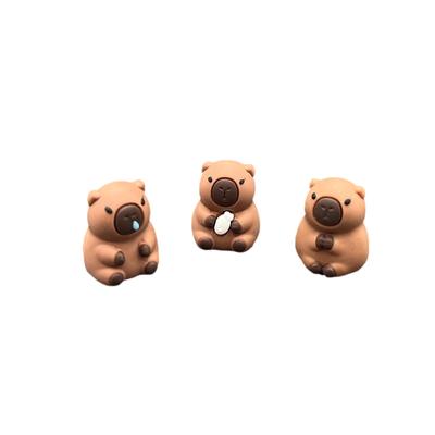 10Pcs Cartoon Cute Capybara Pencil Cap Silicone Pen Topper Covers For Kids Cute Pencil Extender Stationery School Supplies