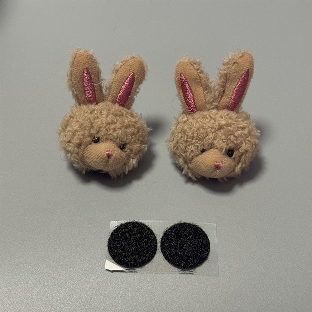 2Pcs Motorcycle Helmet Decoration Bear Rabbit Doll Sticker Helmet Decor for Motorbike Bicycle Headwear Accessories