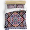 Indische Blumen Bettbezug Bett Bettwäsche Set Für Doppel Heimtextil Bettbezug Kissenbezüge Schlafzimmer Bettwäscheset (Kein Blatt)