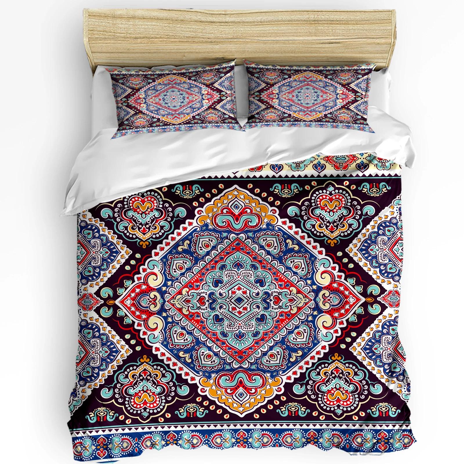 

Indian Flowers Duvet Cover Bed Bedding Set For Double Home Textile Quilt Cover Pillowcases Bedroom Bedding Set (No Sheet) EU single(135x200cm)