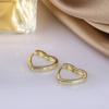 Love Heart Smooth Metal Small Hoop Earrings For Women Vintage Gold Color Ear Buckle Wedding Jewelry Valentine's Day Gift