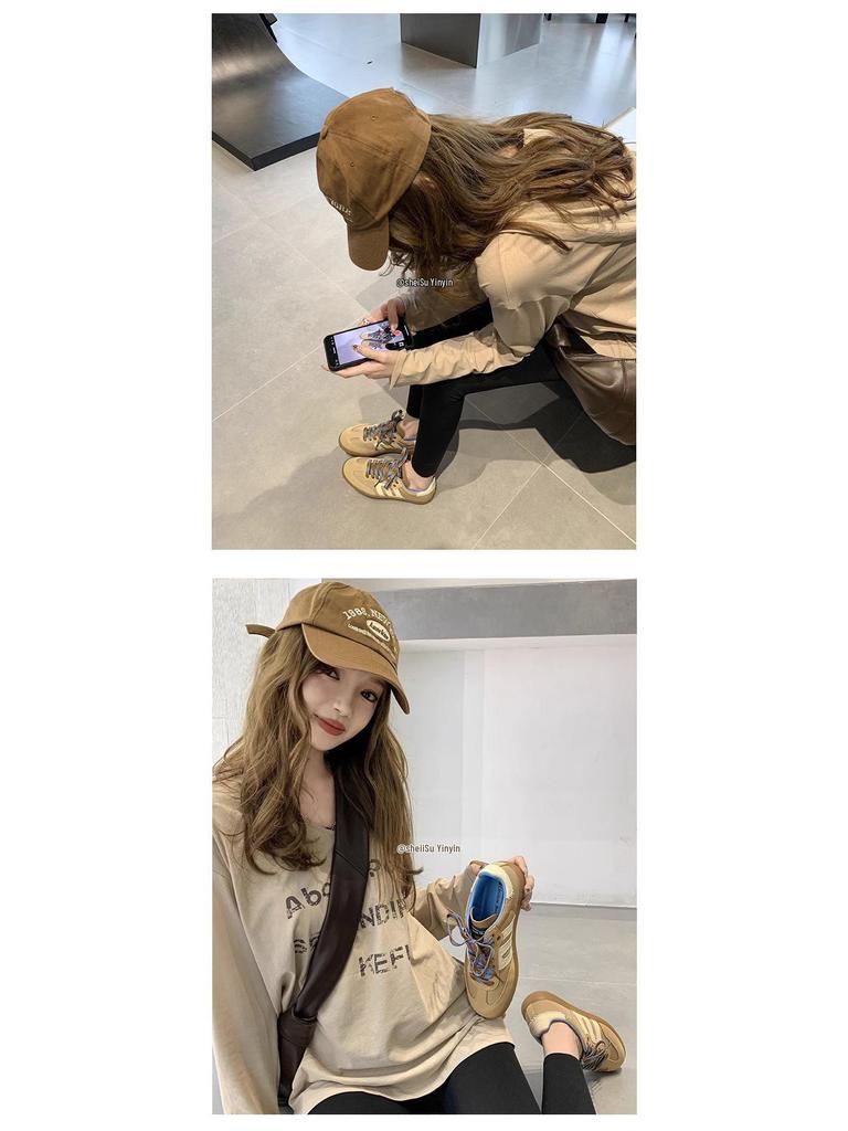 Su Yinyin’s American Retro Color-Matching Women's Casual Sports Shoes - Inspired by Fine Arts Freshmen, Soft Leather German Trainers