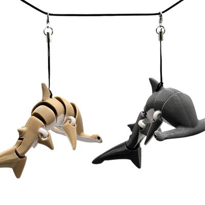 Chaveiro Tubarão-martelo 3D Animais Mochila Pingente Posável Flexível Tubarão-martelo Chaveiro Para Bolsa Mochila Bolsas