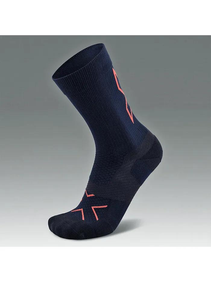 (Unisex) Vector Light Cushion Crew Socks Navy_UA7005EMDN-EMB