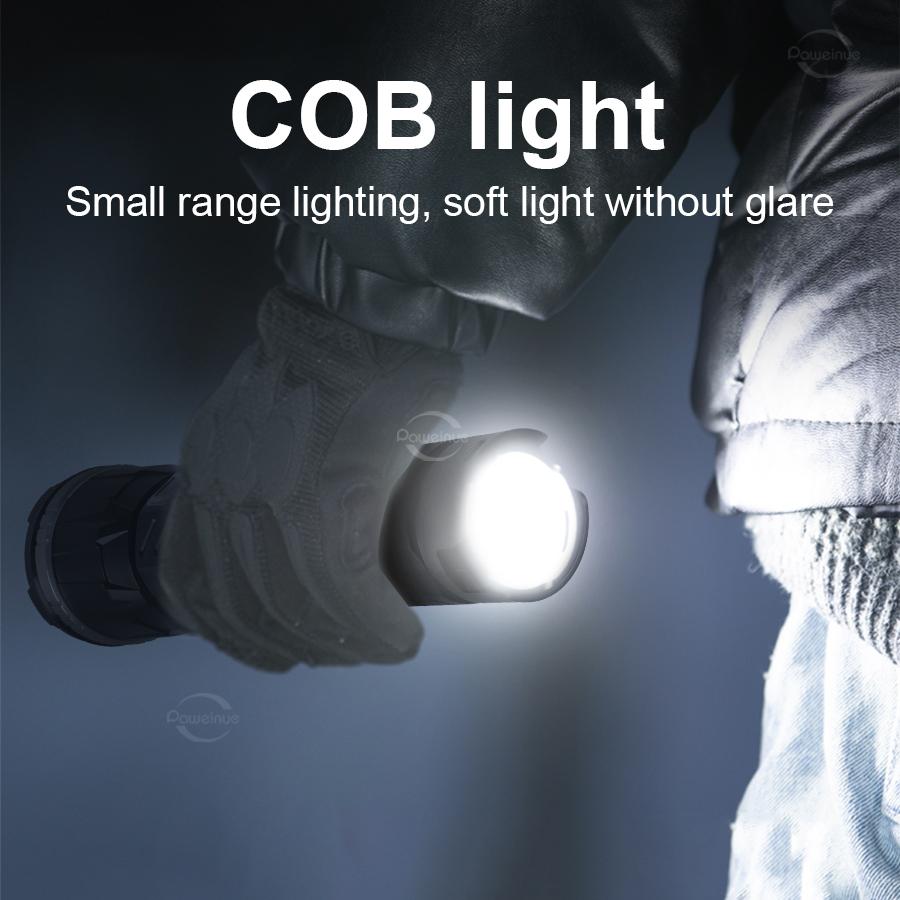 Powerful LED Flashlight Super Big Flashlight Rechargeable Most Strong Flashlight Long Range Torch Outdoor Built in 18611 Battery