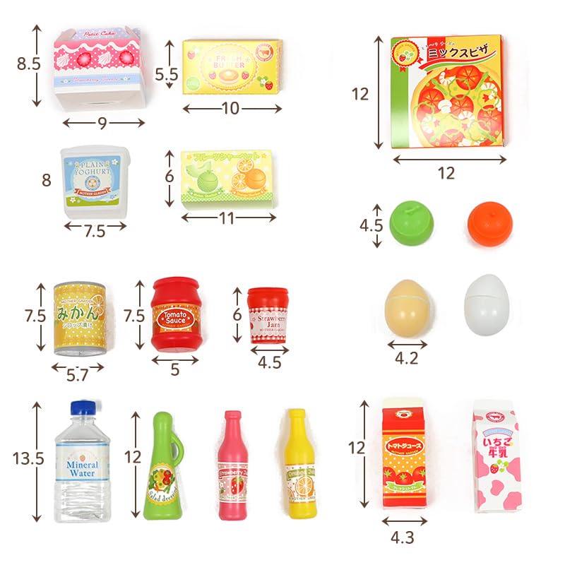 Mother Garden Wooden Toy Wild Strawberry Cutie Chilled Refrigerator Play 18 Fully Set, Accessories, Assembled, 441-37029