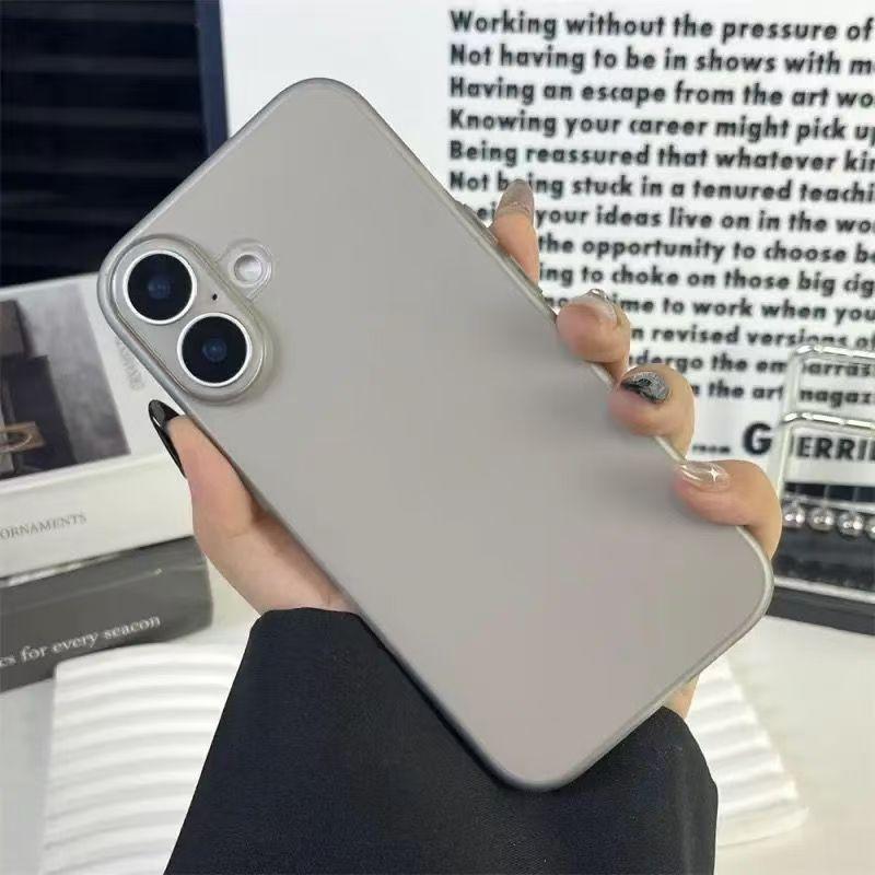 Plain Ultra Thin Matte Hard Case For iPhone 16 15 14 13 12 Mini 11 Pro 16E Xs Xr Max 7 8 Plus SE Translunt Cover Fundas