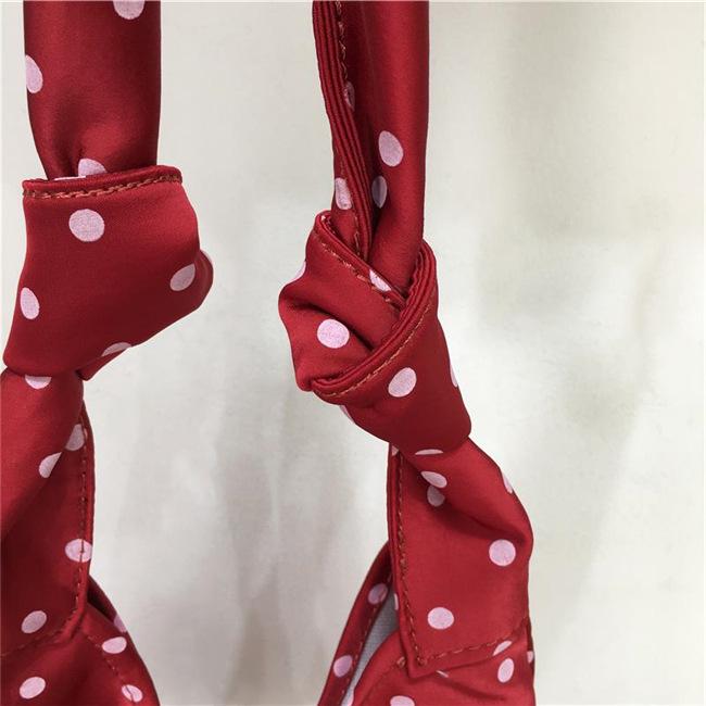 Seasonal Japanese & Korean Polka Dot Floral Tote Bag - Women's Shoulder Bag