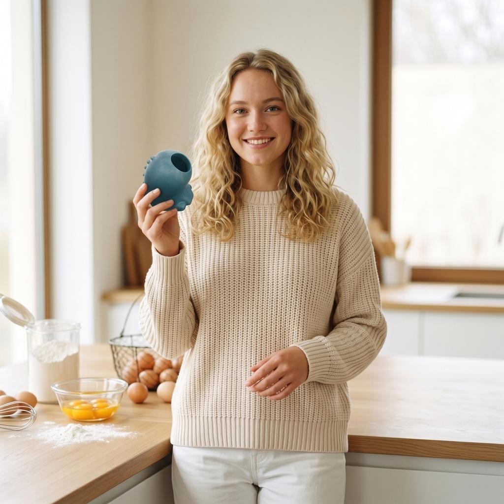 Egg Yolk Separator Kitchen Tool Silicone Egg Separator for Home Baking Cooking Egg White and Yolk Separation Device