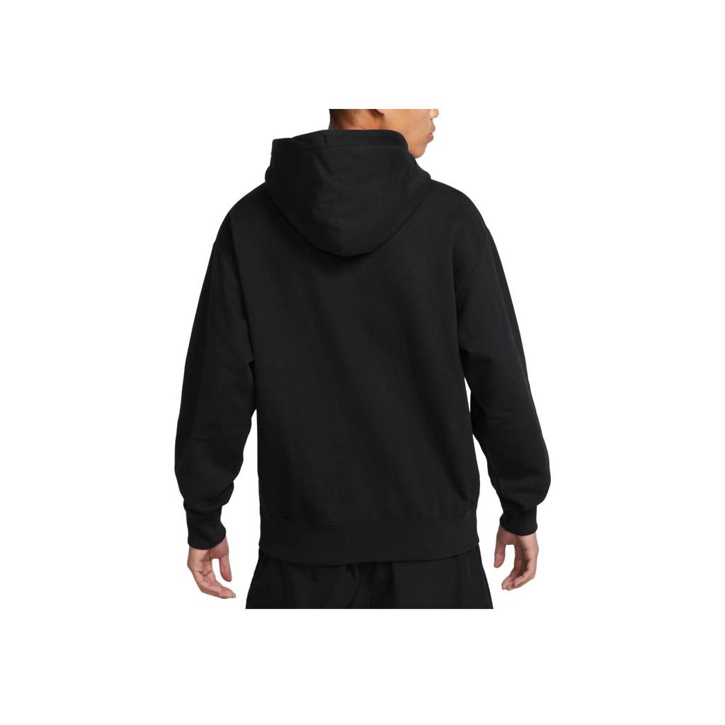 Nike Solid Color Logo Hoodie With Pocket Men Tops Black DX0814-010