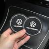 Nuovo set da 2 pezzi Tappetino Antiscivolo per Tazza d'Acqua per Auto con Diamanti e Strass in Silicone per Volkswagen VW Scirocco Jetta Beetle Golf CC Sharan T