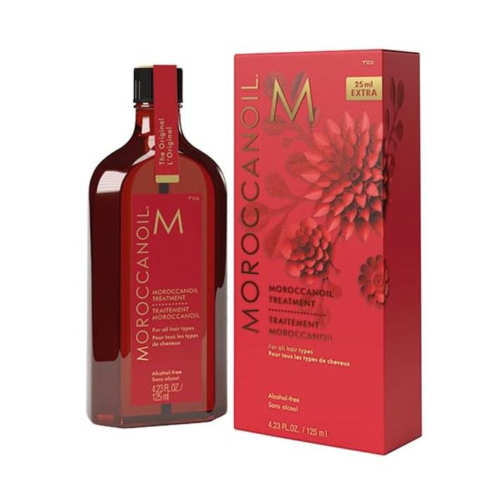 [Moroccanoil] Treatment (125ml, 25% more/hair oil) – Argan Oil & Flaxseed Extract – Non-Greasy Shine – Red 125ml (25% more, Special