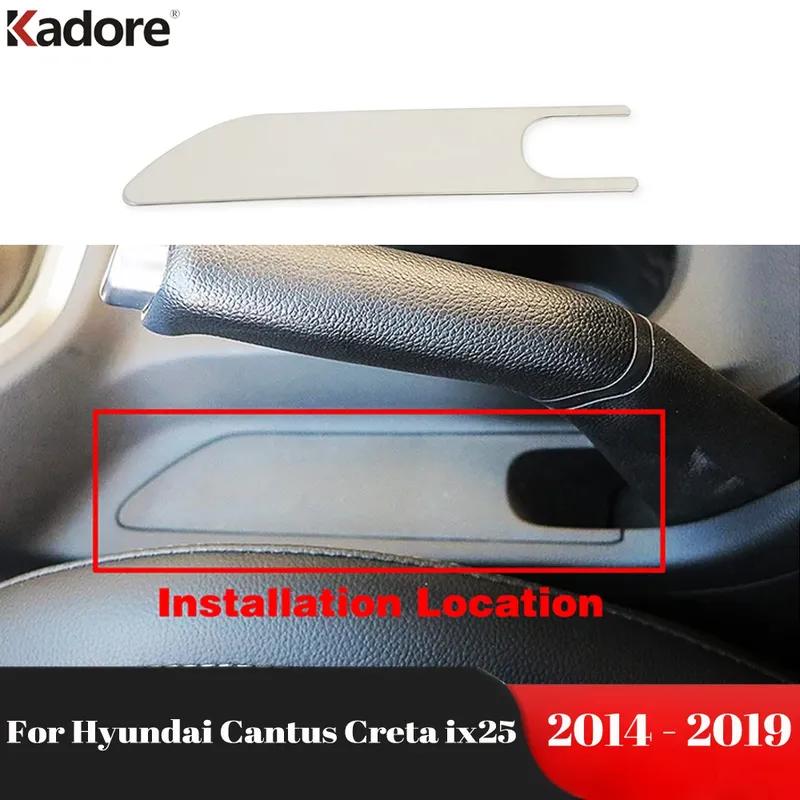 

For Hyundai Cantus Creta ix25 2014-2017 2018 Stainless Steel Car Parking Handbrake Panel Cover Trim Interior Accessories