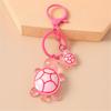 Plastic 3D Turtles Charm Keychain Accessory Fashionable Animal Shape Key Rings Tortoise Bag Decoration for Women