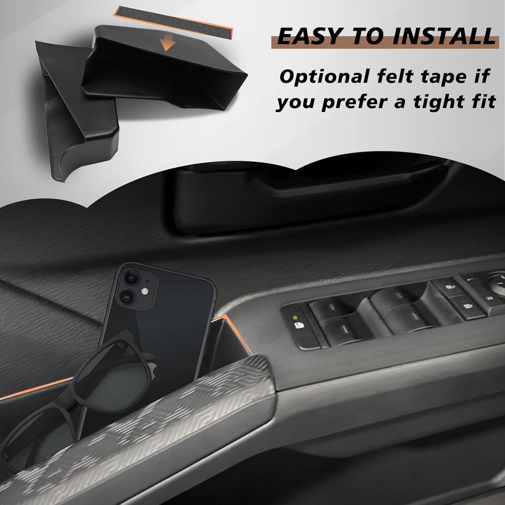 Muslogy Center Console Organizer Compatible with 2024 Toyota Tacoma 4th Gen Accessories Interior Storage Box Insert Tray Phone Pocket(Console