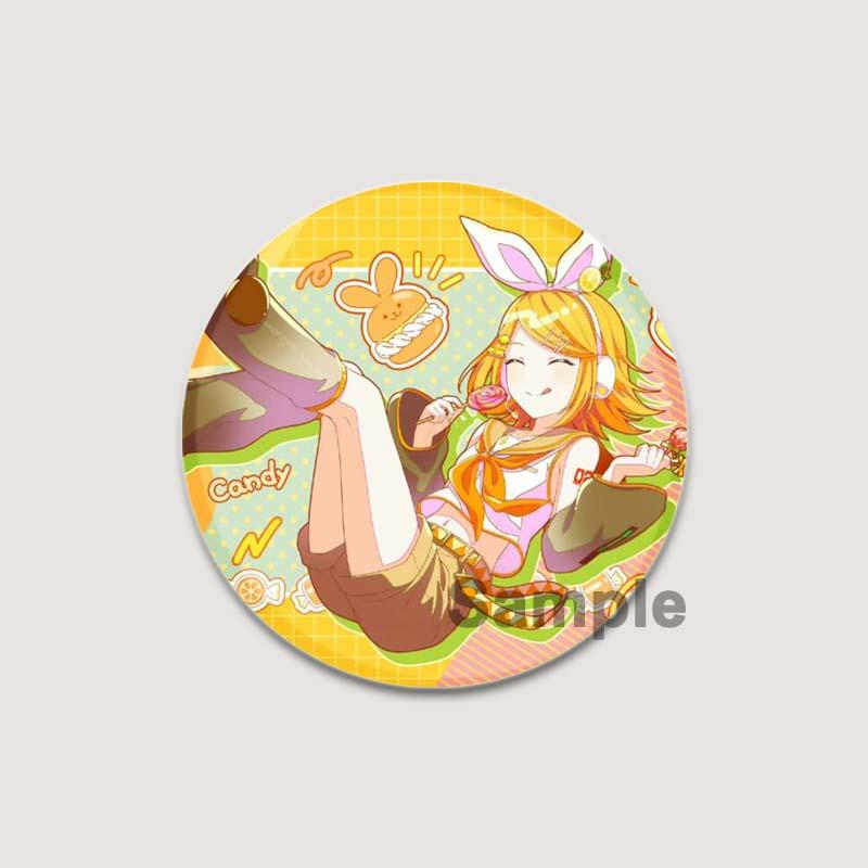 32/44/58mm Project SEKAI Blaszany Pin Okrągły Kreskówkowy Wpinany Broszki na Plecak Ubrania Akcesoria Odznaka Kolekcjonerska Anime Dekoracja Słodki