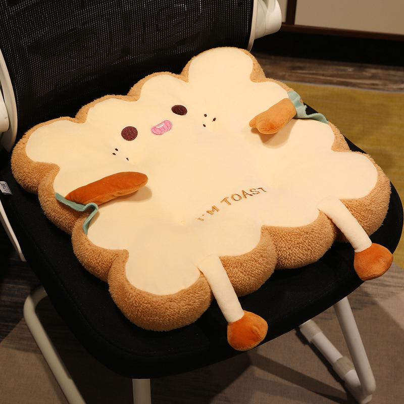 Cute Toast Bread Slice Plush Pillow Cushion for Cats/Decor