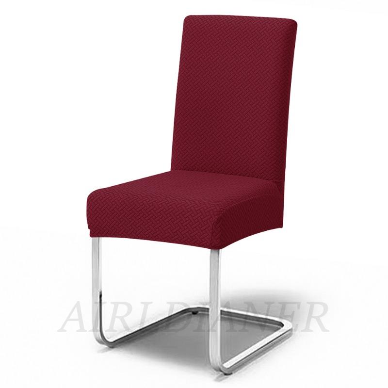 Thick Jacquard Chair Covers T-shaped Pattern Chair Seat Case Elastic Dining Chair Protector Office Restaurant Universal Size