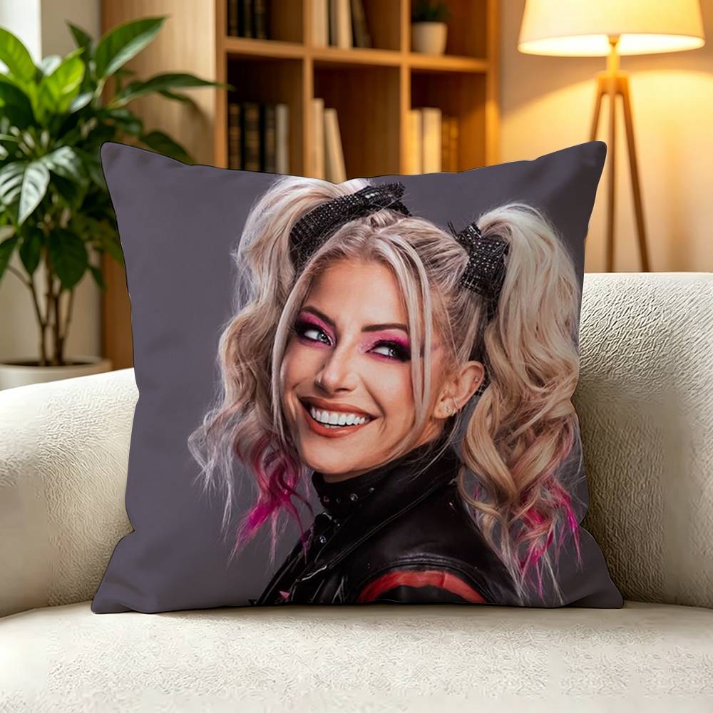 W-Wrestler Alexa Bliss Dark Square Double-Sided printed Pillow Case Bedroom Bedside Pillow Sofa Cushion Cover