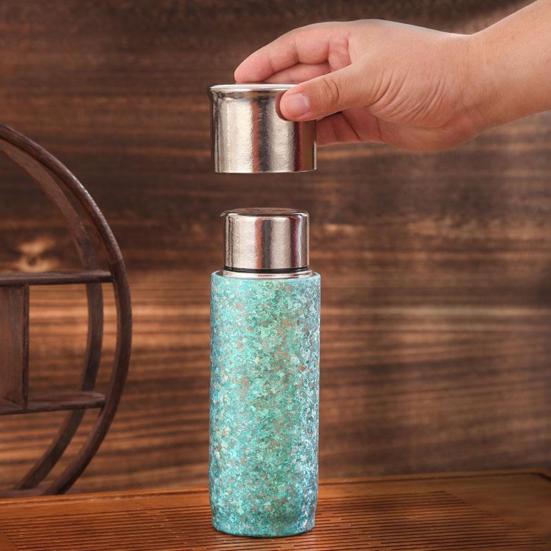 400ml Pure Titanium THERMOS CUP With Filter And Magnetic Lid,Vacuum,Lightweight Drinkware,Gift,Business  Thermal Water Bottle