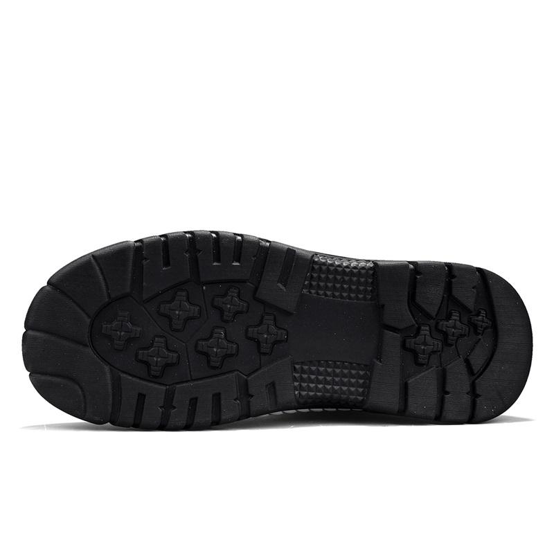 Men's High-top Leather Boots Casual Sneakers Outdoor Shoes