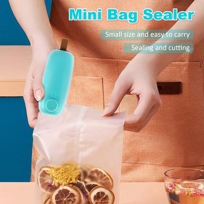 Mini Portable Sealing Machine Handheld Mini Bag Sealer Food Bag Closure Packaging Sealer 2 In 1 Heat Seal And Cutter Household