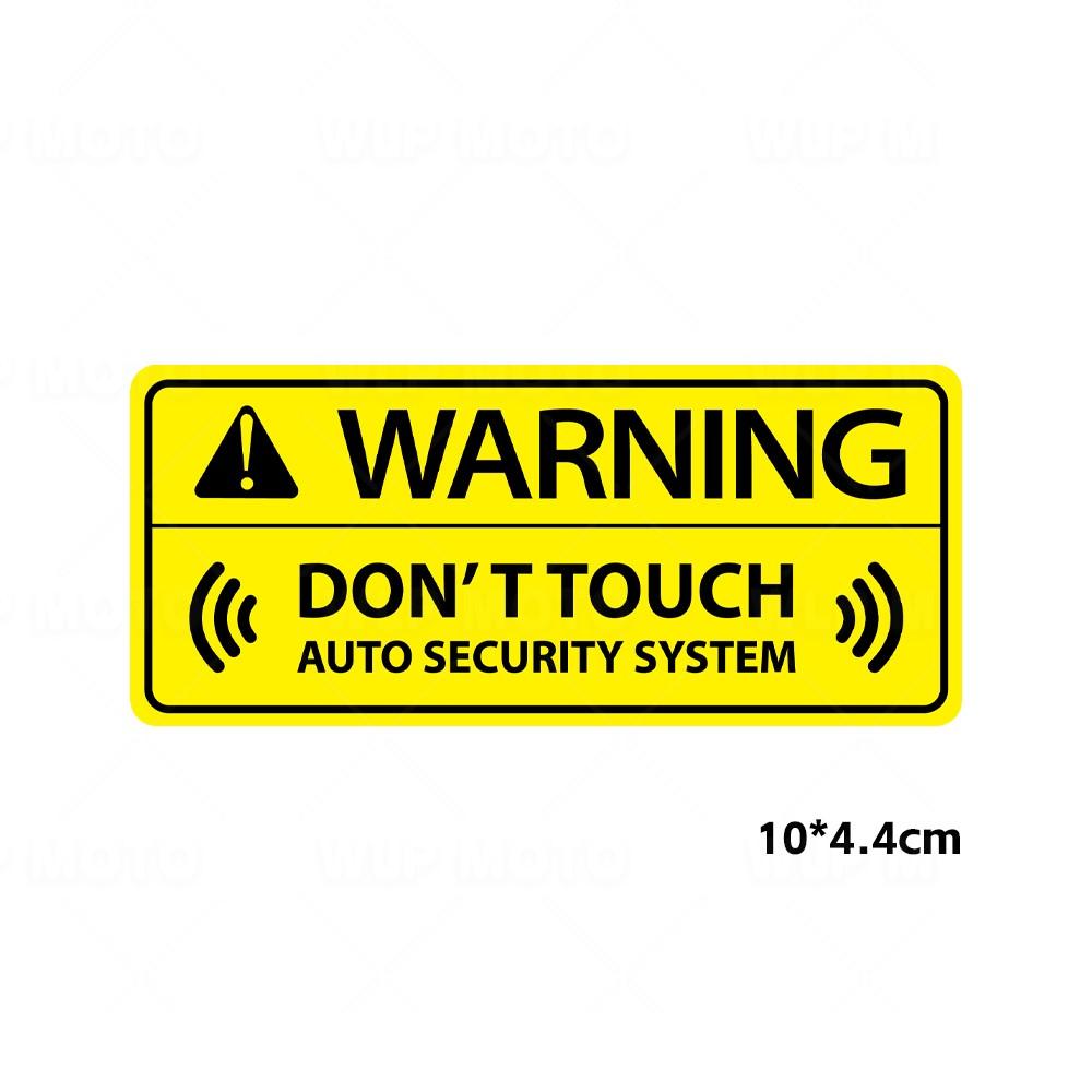 Motorcycle Reflective Stickers "Don't Touch My Motorcycle”Alarm Decal Decor Racing Helmet Fender Rear Window Waterproof Decal