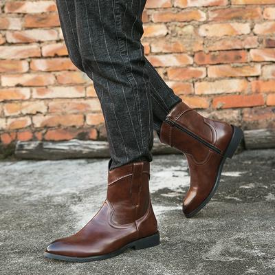Modne Skórzane Botki do Kostki Dla Mężczyzny Skóra Naturalna Duży Rozmiar Wysoka Jakość Designerskie Buty Formalne Buty Casualowe Moda Biznesowa