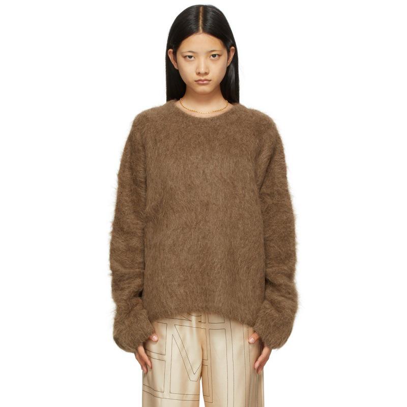 Longmei Women's Loose Knit Sweater - 2026 Autumn/Winter New Arrival, Round Neck, Long Sleeve, Casual Style