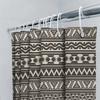 Black White Geometric Shower Curtain Bathroom Decor Waterproof Fabric Modern Design For Home