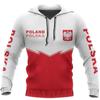 Polnische Flagge Emblem Harajuku Bedruckt Retro Mode Herren und Damen Sport Outdoor Freizeit Täglich Locker Bequem Hoodie