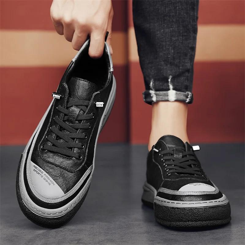 spring Soft soled lace up Oxford shoes Leather Business Men Casual Shoes Designer Office Shoes High Quality Walking Sneakers Men