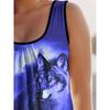 Summer Women's Sleeveless Vest Creative Animal Pattern Color Printing Comfortable Soft Oversized Fashionable Versatile Vest