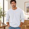Herren Langarm Rundhals-Shirt Schmal Geschnitten Atmungsaktiv Lässiges Basisschicht-Oberteil für den Alltag