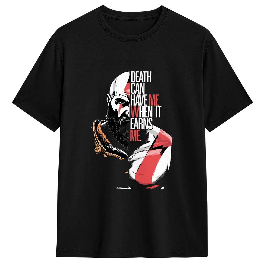 Unisexs Tshirt God Of War Kratos Vintage Pure Cotton Tee Shirt Short Sleeve T Shirts O Neck Clothing Big Size
