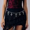 Temperament Hollowing Cross Waist Chain Y2K Multi-layer Body Chain Punk Waist Chain  Nightclub Wear