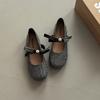 Pearl bow word Mary Jane shoes women's summer new thick heel single shoes women's shoes