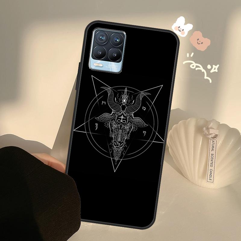 Satanic Scary Skull For Realme 8 9 Pro Plus GT Neo 2 GT Master 9i 8i Phone Case For OnePlus 9 10 Pro 9R Nord2