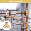 Temperature Resistant Brass Y Shaped Fitting 2Inch Splitter Connector For Piping Systems And Leakproof Installation 2pcs