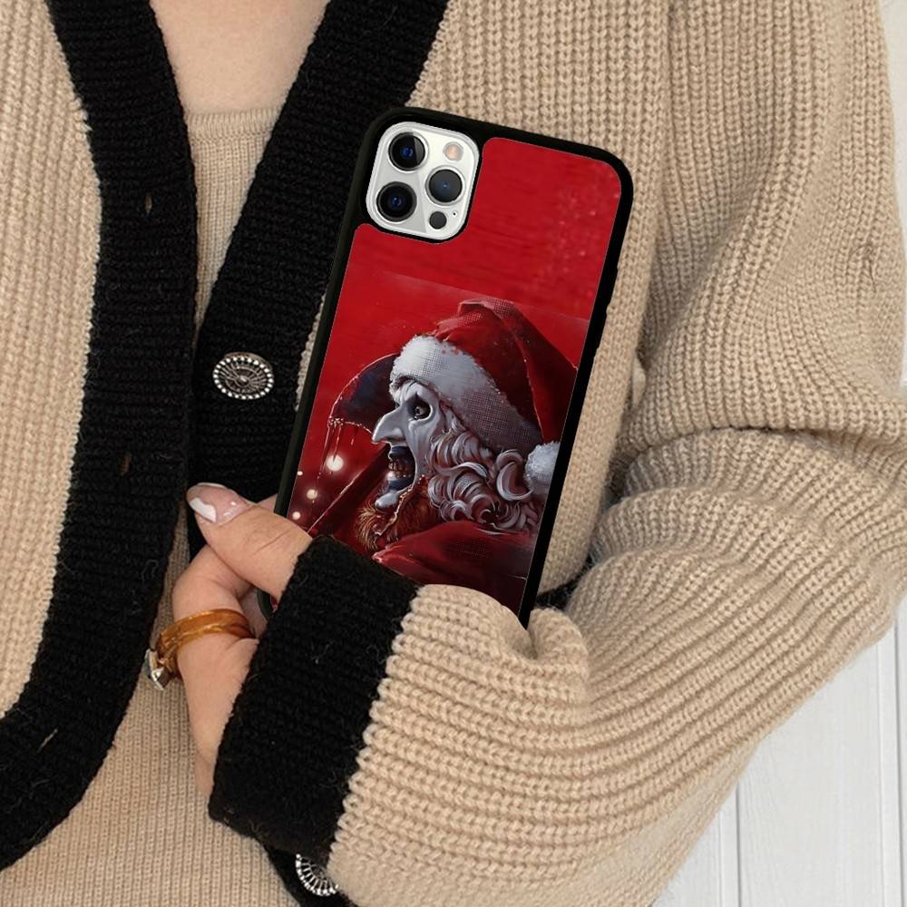 T-Terrifier Funny Horror Phone Case For IPhone 16 Pro Max 15 14 Plus 14 13 12 11 17 PC+TPU Cases Back Cover
