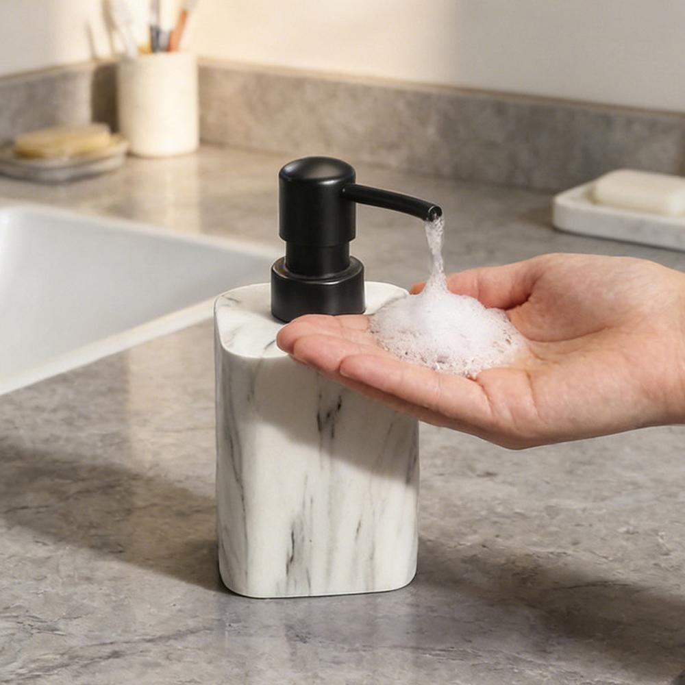 Nordic Style Marble Hand Sanitizer Bottle Bathroom Press Emulsion Dispenser Bathroom Emulsion Sub-bottle Bathroom Decoration