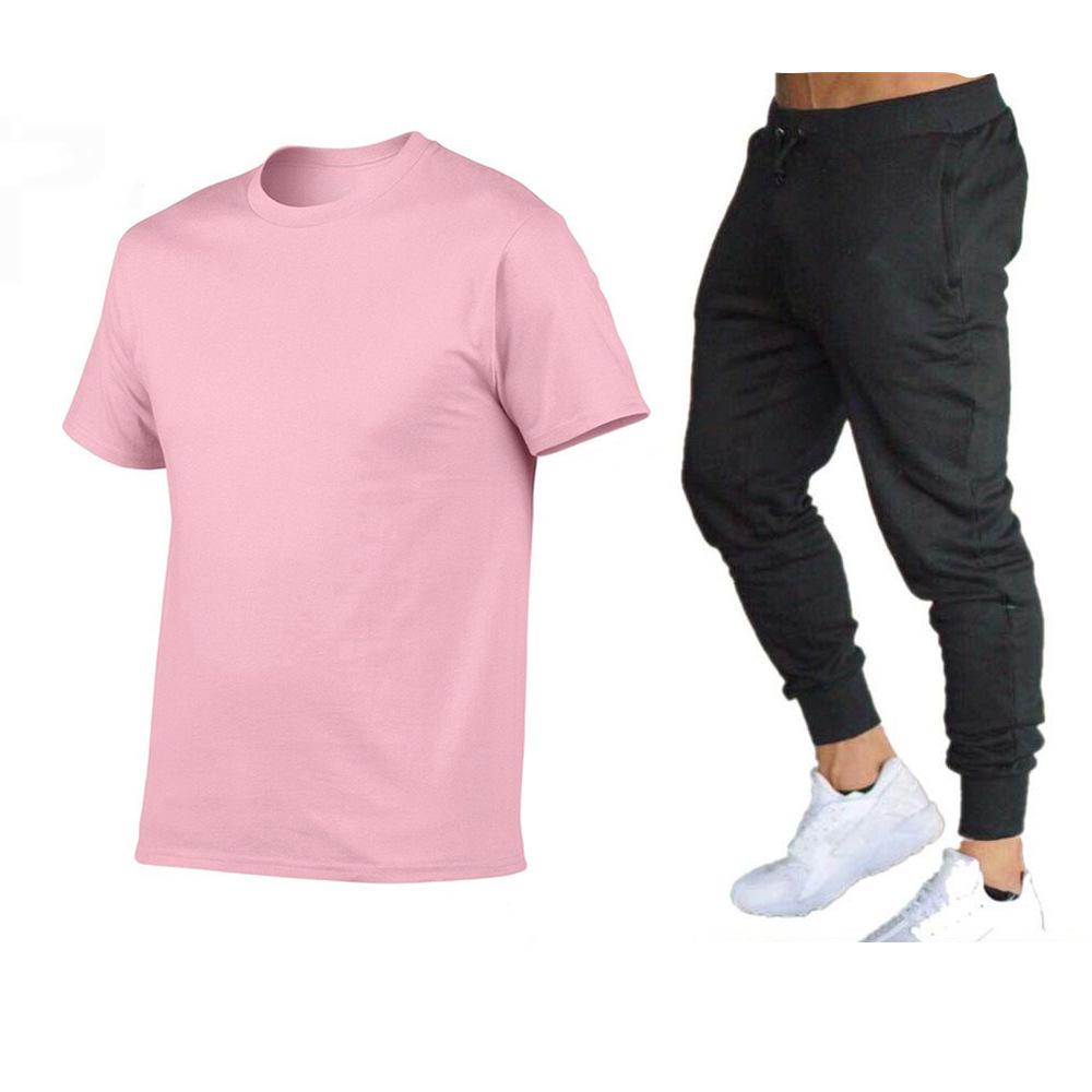 2025 Pure Cotton Round Neck T-shirt & Lightweight Long Pants Set
