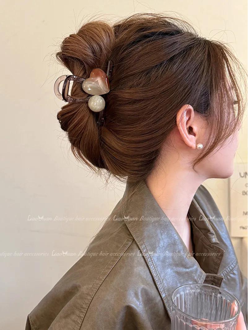 

Летняя любовь сердце заколка-краб для волос - 2024 Новая высококачественная женская заколка аксессуар