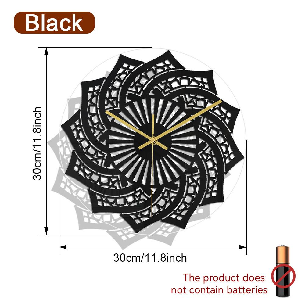 Ramadan 3D Acrylic Mirror Sticker Wall Clock Muslim Islamic Script Design Clock Silent Watch Living Room Bedroom Home Decoration