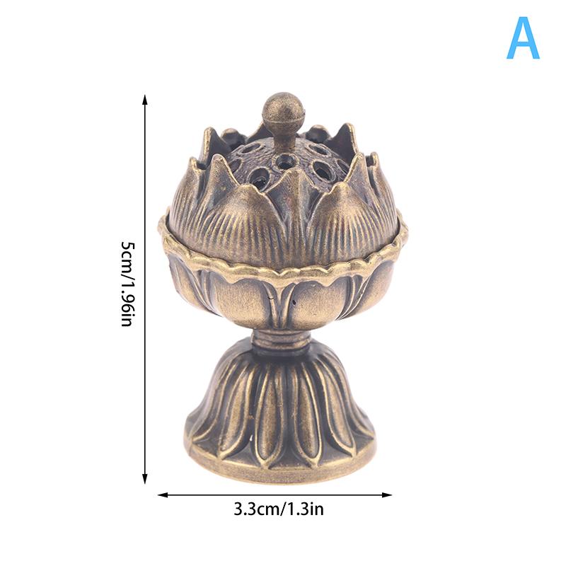 Alloy Lotus Incense Burner Lotus Incense Censer Archaic Copper Sandalwood House Furnishings Home Office Decoration